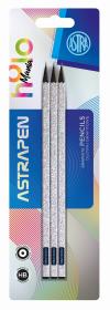 Opakowanie Ołówki z czarnego drewna Astrapen 3szt ASTRA