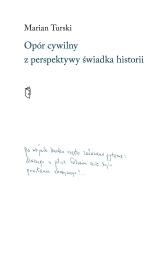 Okładka książki Opór cywilny z perspektywy świadka historii