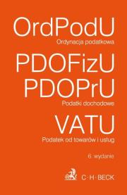 Ordynacja podatkowa, PDOFizU, PDOPrU, VATU wyd.6. Autor:   Praca zbiorowa. Dadada.pl Okładka książki Ordynacja podatkowa, PDOFizU, PDOPrU, VATU wyd.6