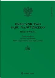 Okładka książki Orzecznictwo Sądu Najwyższego 3/2022