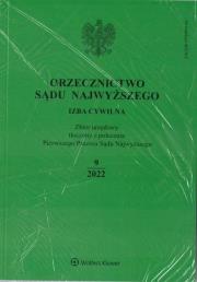 Okładka książki Orzecznictwo Sądu Najwyższego 9/2022