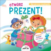 Otwórz prezent!. Zwierzęta, pojazdy, cuda świata i. Autor: Luca de Leone, Mancini Paolo, Angelica Yaroshevich. Dadada.pl Okładka książki Otwórz prezent!. Zwierzęta, pojazdy, cuda świata i