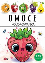 Owoce. Kolorowanka. Autor: Opracowanie zbiorowe. Dadada.pl Okładka książki Owoce. Kolorowanka