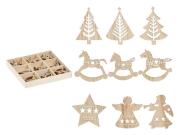 Opakowanie Ozdoby drewniane 3x3cm 27szt