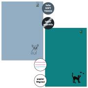 Paczka zeszyt A4 32k. 3-linie kolor Animal Sketch mix pakiet 5 sztuk. Wydawca: EV-Corp. Dadada.pl Opakowanie Paczka zeszyt A4 32k. 3-linie kolor Animal Sketch mix pakiet 5 sztuk