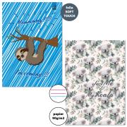 Opakowanie Paczka zeszyt A4 32k. 3-linie kolor BFF mix pakiet 5 sztuk