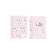 Opakowanie Paczka zeszyt A4 48k.linia Cute Panda mix pakiet 5 sztuk