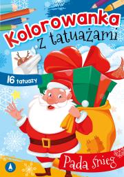Okładka książki Pada śnieg. Kolorowanka z tatuażami