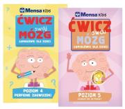 Okładka książki Pakiet: Mensa Kids Ćwicz swój mózg. Łamigłówki dla dzieci. Poziom 4-5