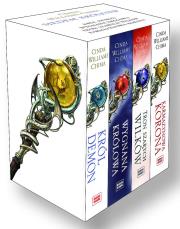 Okładka książki Pakiet Siedem królestw. Król Demon / Wygnana królowa / Tron Szarych Wilków / Karmazynowa Korona wyd. 2022