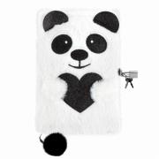 Opakowanie Pamiętnik pluszowy z kłódką Panda DERFORM