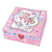 Opakowanie Pamiętnik z akcesoriami w pudełku z półkami Jednorożec