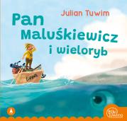 Pan Maluśkiewicz i wieloryb. Autor: Julian Tuwim. Dadada.pl Okładka książki Pan Maluśkiewicz i wieloryb