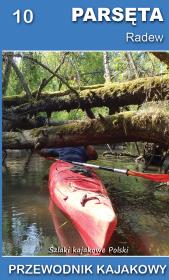 Parsęta, Radew, Przewodnik kajakowy. Autor: Jagiełło Jakub. Dadada.pl Okładka książki Parsęta, Radew, Przewodnik kajakowy