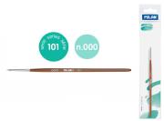 Pędzel okrągły z włosia koziego seria 101 nr 000 Milan 1 szt. na blistrze. Wydawca: MILAN. Dadada.pl Opakowanie Pędzel okrągły z włosia koziego seria 101 nr 000 Milan 1 szt. na blistrze