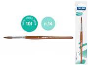 Opakowanie Pędzel okrągły z włosia koziego seria 101 nr 14 Milan 1 szt. na blistrze