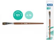 Pędzel płaski z włosia koziego seria 121 nr 16 Milan 1 szt. na blistrze. Wydawca: MILAN. Dadada.pl Opakowanie Pędzel płaski z włosia koziego seria 121 nr 16 Milan 1 szt. na blistrze