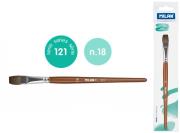 Pędzel płaski z włosia koziego seria 121 nr 18 Milan 1 szt. na blistrze. Wydawca: MILAN. Dadada.pl Opakowanie Pędzel płaski z włosia koziego seria 121 nr 18 Milan 1 szt. na blistrze