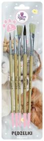 Opakowanie Pędzelki z naturalnego włosia The Sweet Pets 5szt
