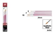 Opakowanie Pędzle syntetyczne okrągłe 3szt