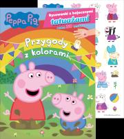 Peppa Pig. Rysowanki z bajecznymi tatuażami cz. 1 Przygody z kolorami. Autor: Opracowanie zbiorowe. Dadada.pl Okładka książki Peppa Pig. Rysowanki z bajecznymi tatuażami cz. 1 Przygody z kolorami