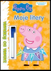 Okładka książki Peppa Pig. Zadania do ścierania. Moje litery