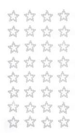 Opakowanie Perełki samoprzylepne gwiazdki 32szt