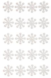 Opakowanie Perełki samoprzylepne śnieżynka 24szt