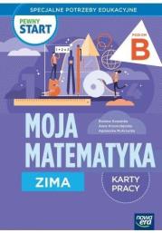 Pewny start. Moja matematyka Zima KP poz.B. Autor: Kowalska Bożena, Krasnodębska Joanna, Agnieszka Mokrzycka. Dadada.pl Okładka książki Pewny start. Moja matematyka Zima KP poz.B