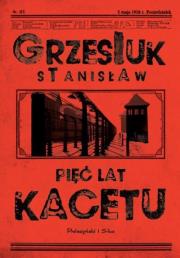 Pięć lat kacetu wyd. 2023. Autor: Grzesiuk Stanisław. Dadada.pl Okładka książki Pięć lat kacetu wyd. 2023
