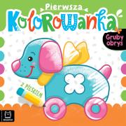 Okładka książki Pierwsza kolorowanka z pieskiem. Gruby obrys