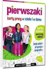 Pierwszaki. Karty pracy w szkole i w domu. Autor: Marta Kurdziel. Dadada.pl Okładka książki Pierwszaki. Karty pracy w szkole i w domu