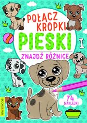 Okładka książki Pieski. Połącz kropki, znajdź różnicę