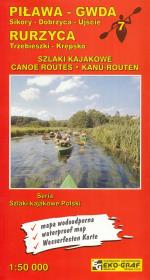 Okładka książki Piława-Gwda mapa kajakowa 1:50 000 EkoGraf