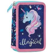 Opakowanie Piórnik 2-komorowy z wyposażeniem Jednorożec 13