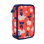 Opakowanie Piórnik 2-komorowy z wyposażeniem Milan NINJUTSU czerwony