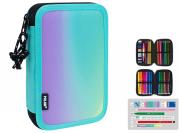 Opakowanie Piórnik 2 poz. z wyposażeniem Sunset zielony MILAN