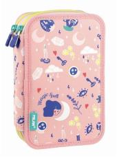 Opakowanie Piórnik 2 poz. z wyprawką Magic różowy MILAN