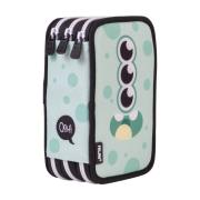 Opakowanie Piórnik 3-komorowy z wyposażeniem ALIENS zielony