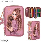 Piórnik 3-komorowy z wyposażeniem Top Model Floral 13055A. Wydawca: DEPESCHE. Dadada.pl Opakowanie Piórnik 3-komorowy z wyposażeniem Top Model Floral 13055A