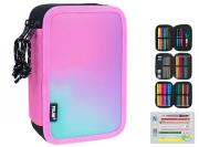 Opakowanie Piórnik 3 poz. z wyposażeniem Sunset różowy MILAN