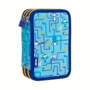 Opakowanie Piórnik 3 poz. z wyprawką Tangled Monkeys nieb.