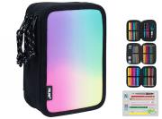 Opakowanie Piórnik 3-poziomowy z wyposażeniem Milan sunset czarny