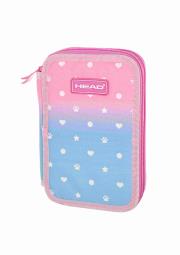 Opakowanie Piórnik podwójny bez wyposażenia Head silver ombre effect pastel love