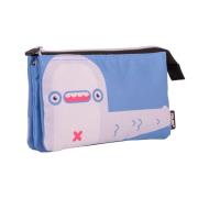 Opakowanie Piórnik saszetka 5-komorowa MILAN ALIENS niebieski