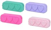 Opakowanie Piórnik silikonowy serce 6,5x17,5cm MIX