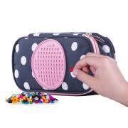 Opakowanie Piórnik szkolny na suwak Kropki z różowym panelem