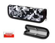 Opakowanie Piórnik szkolny WAR-1222 twardy mały moro szaro/cz