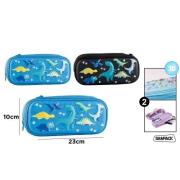 Opakowanie Piórnik z aplikacjami 3D Dinosaur MIX