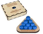 Opakowanie Piramidka logiczna. Układanka z drewna niebieska